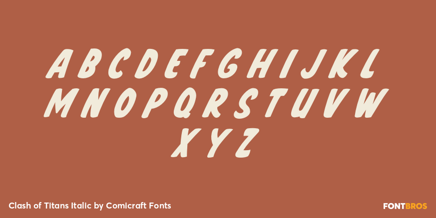 Clash of Titans Italic Font Poster #3