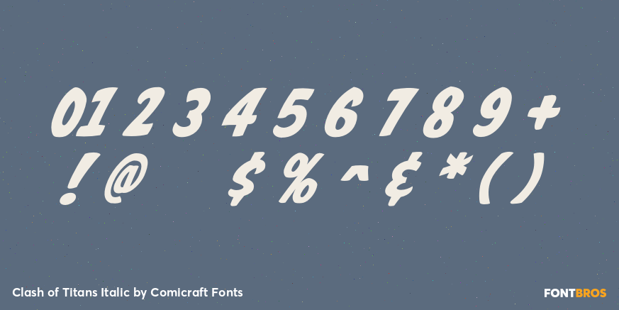 Clash of Titans Italic Font Poster #4