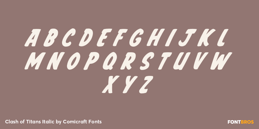 Clash of Titans Italic Font Poster #2