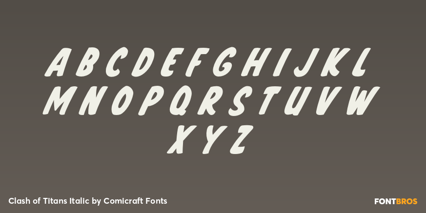 Clash of Titans Italic Font Poster #3