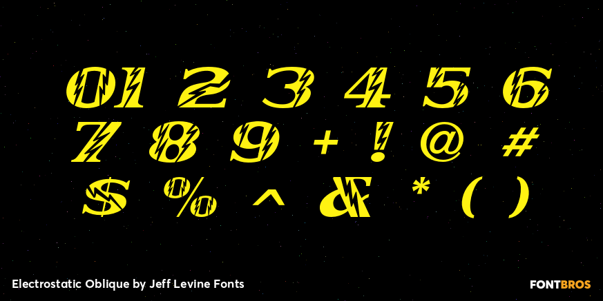 Electrostatic Oblique Font Poster #4