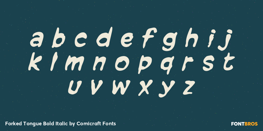 Forked Tongue Bold Italic Font Poster #3