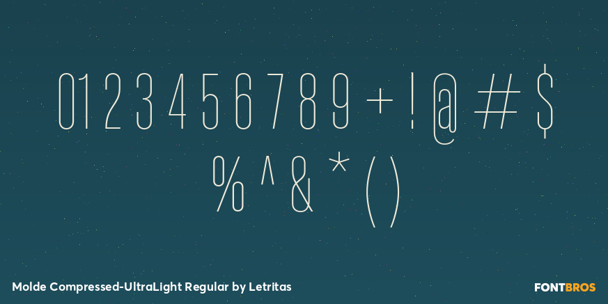 Molde Compressed-UltraLight Regular Font Poster #4