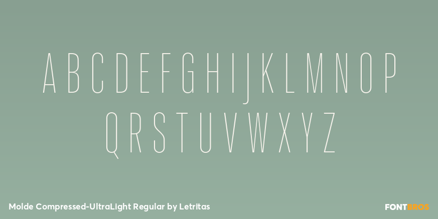 Molde Compressed-UltraLight Regular Font Poster #2