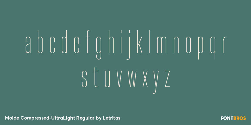 Molde Compressed-UltraLight Regular Font Poster #3