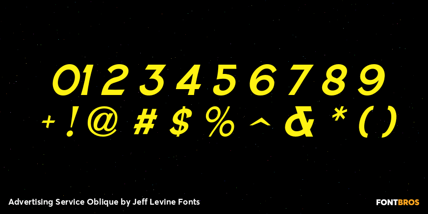 Advertising Service Oblique Font Poster #4