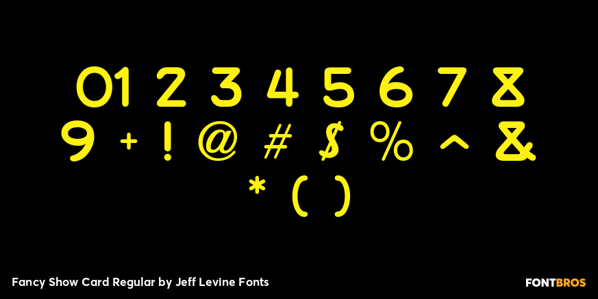 Fancy Show Card Regular Font Poster #4