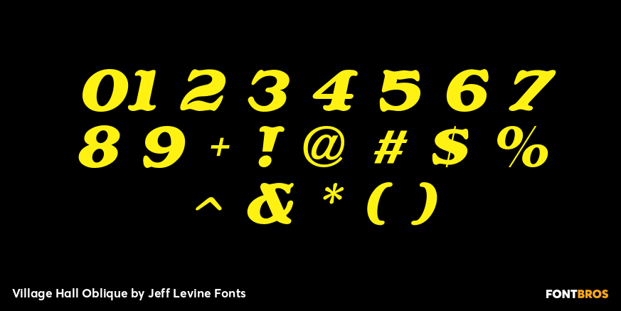 Village Hall Oblique Font Poster #4