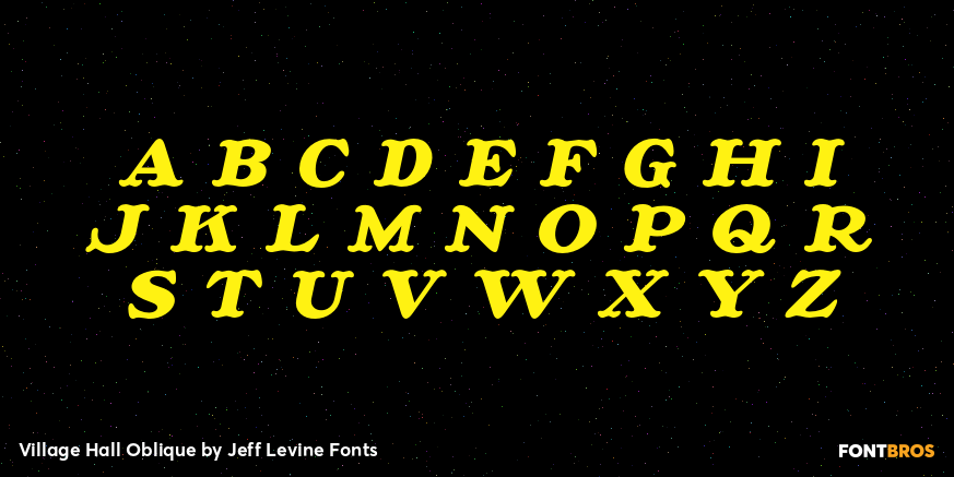 Village Hall Oblique Font Poster #2