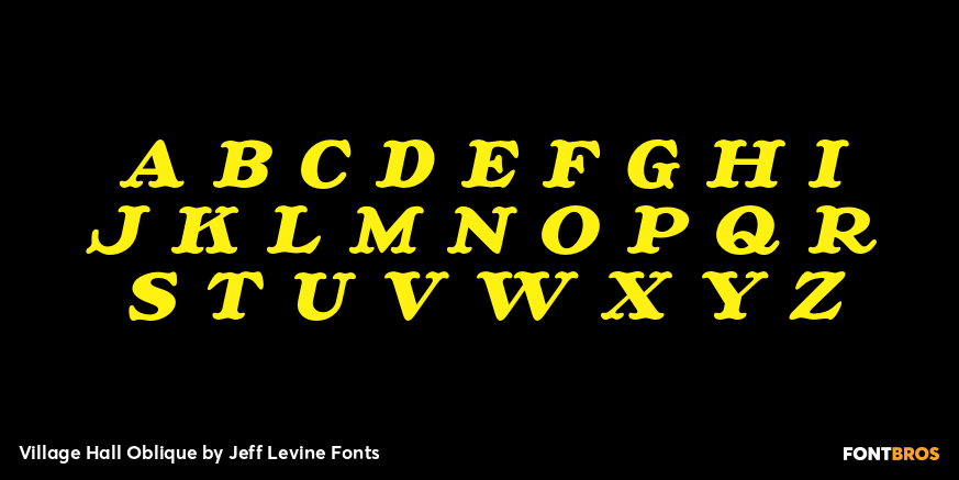 Village Hall Oblique Font Poster #3