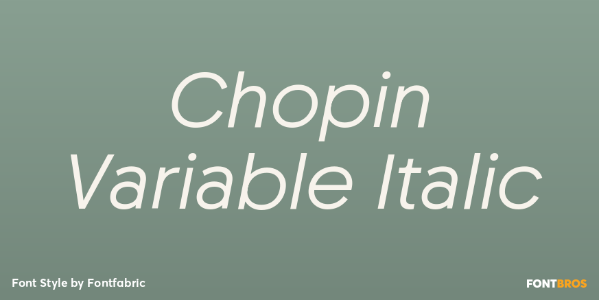 Chopin Variable Italic Poster
