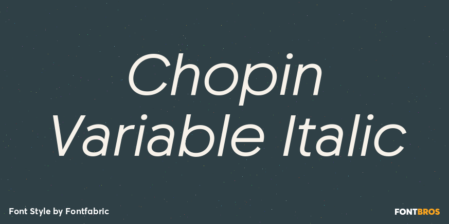 Chopin Variable Italic Poster