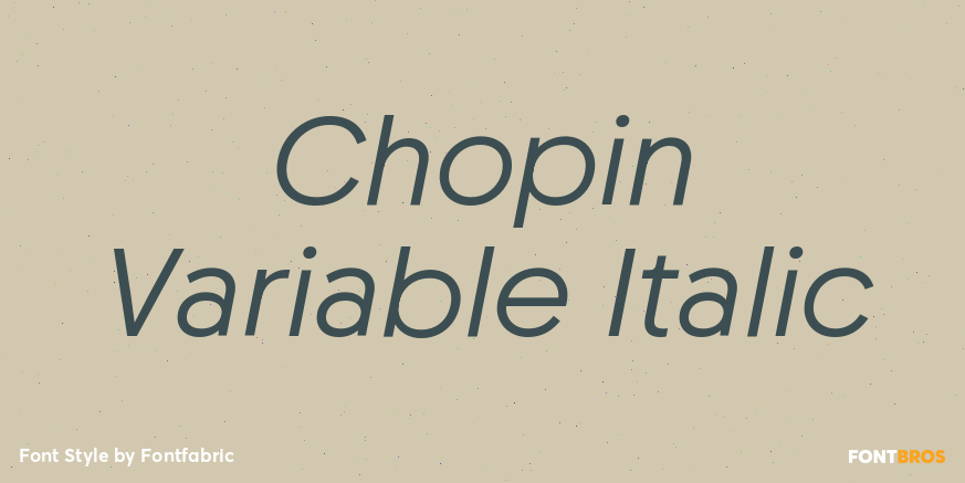 Chopin Variable Italic Poster