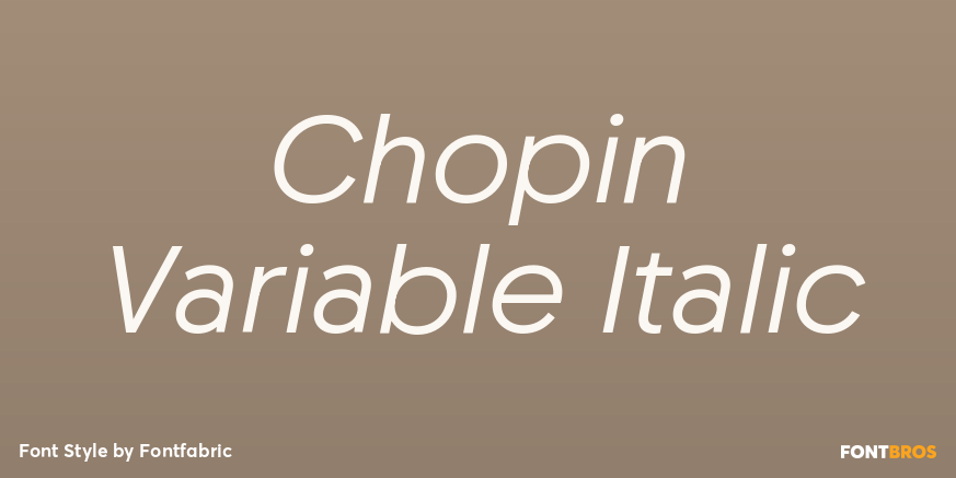 Chopin Variable Italic Poster