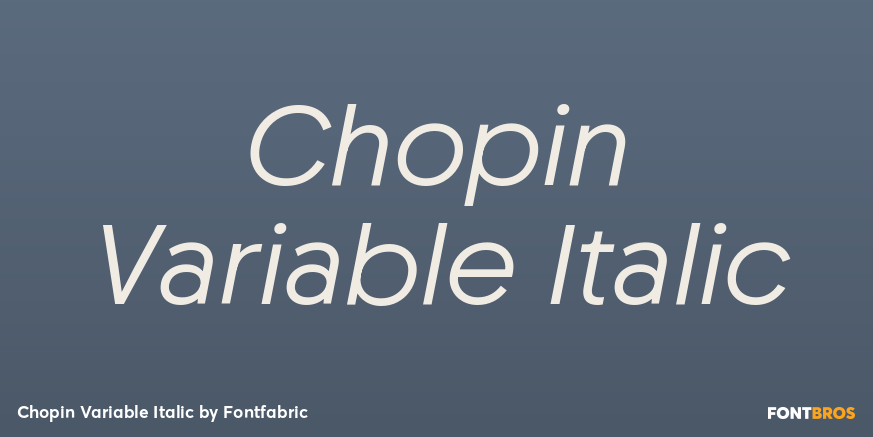 Chopin Variable Italic Poster