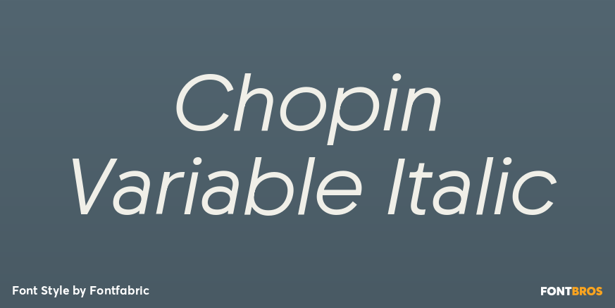Chopin Variable Italic Poster