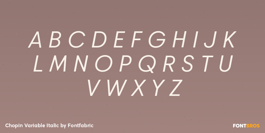 Chopin Variable Italic Font Poster #2