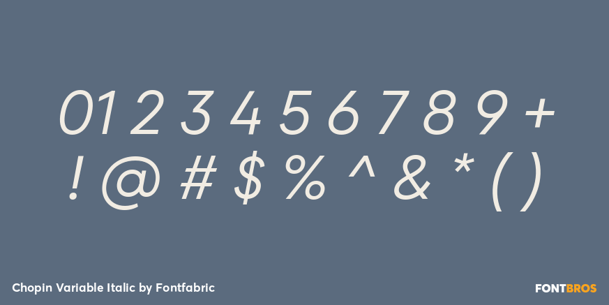 Chopin Variable Italic Font Poster #4