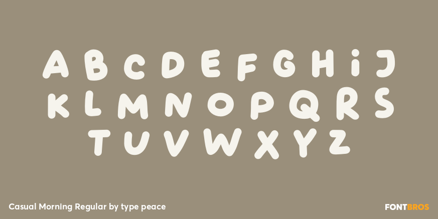 Casual Morning Regular Font Poster #2