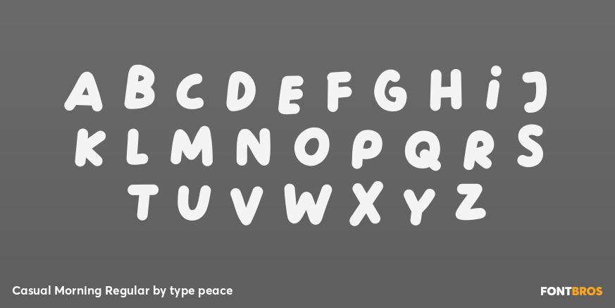 Casual Morning Regular Font Poster #3