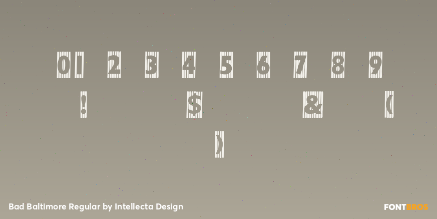 Bad Baltimore Regular Font Poster #1