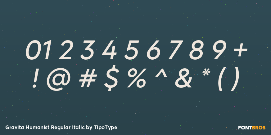 Gravita Humanist Regular Italic Font Poster #4