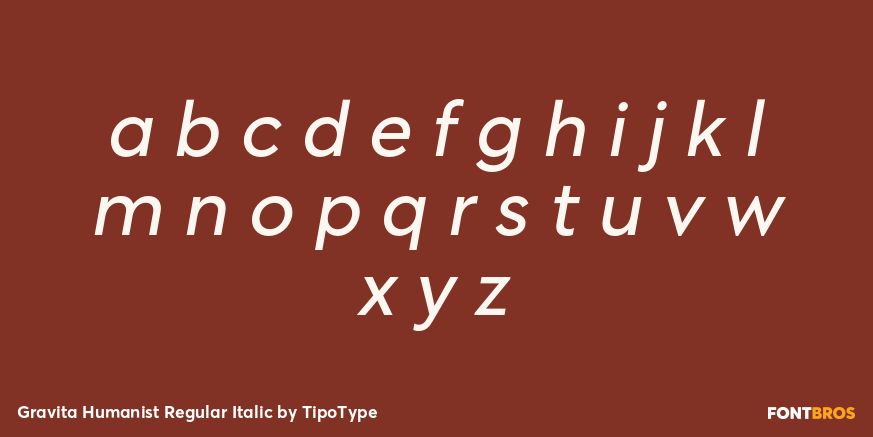 Gravita Humanist Regular Italic Font Poster #3