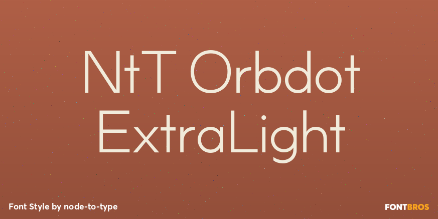 NtT Orbdot ExtraLight Font Poster