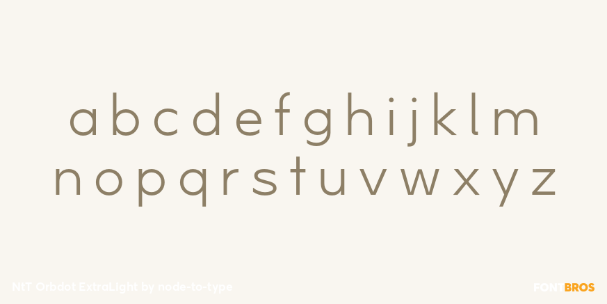 NtT Orbdot ExtraLight Font Poster #3