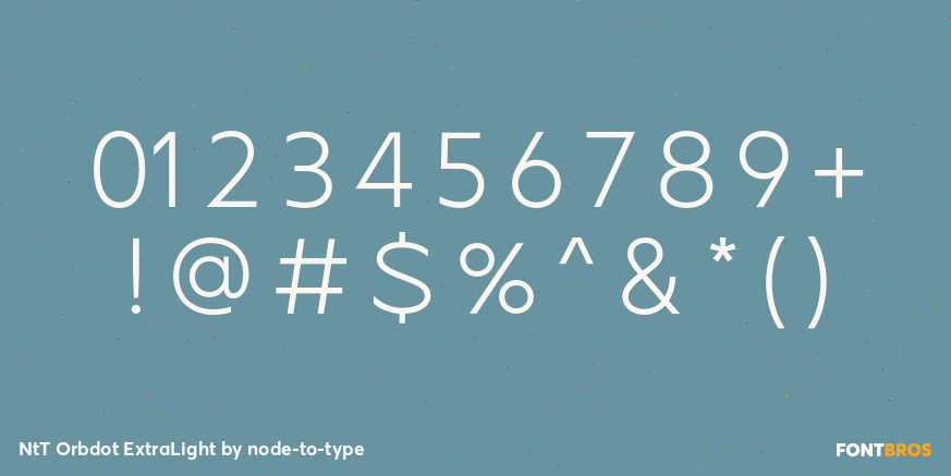 NtT Orbdot ExtraLight Font Poster #4