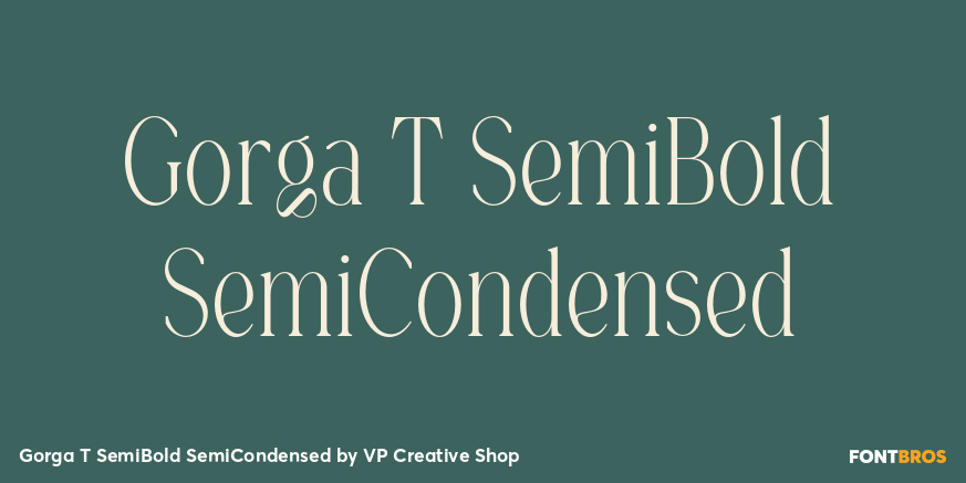 Gorga T SemiBold SemiCondensed Font Poster #1