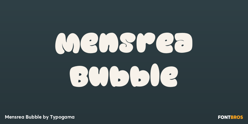 Mensrea Bubble Font Poster #1