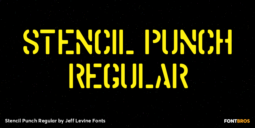 Stencil Punch Regular Poster