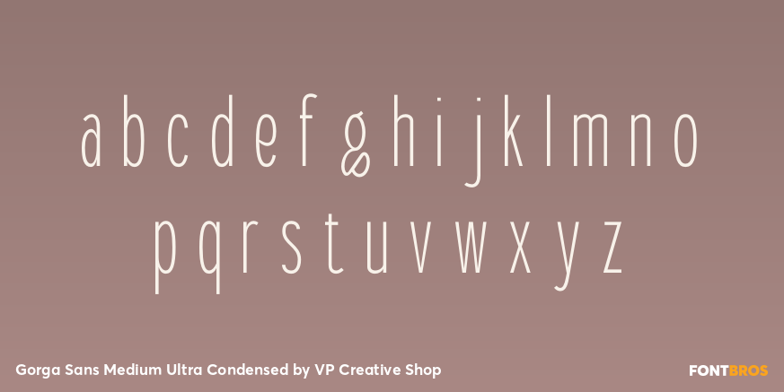 Gorga Sans Medium Ultra Condensed Font Poster #3