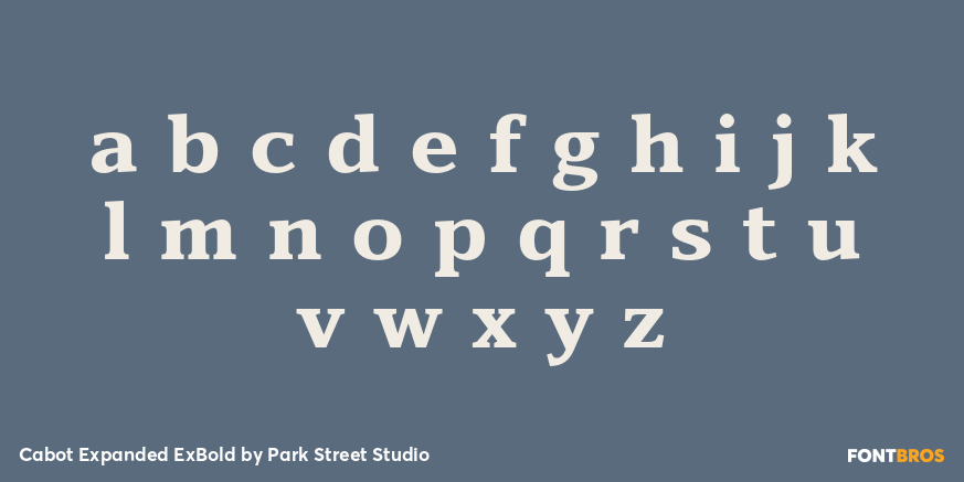 Cabot Expanded ExBold Font Poster #3