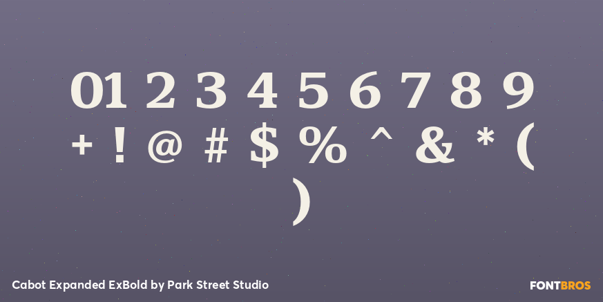Cabot Expanded ExBold Font Poster #4