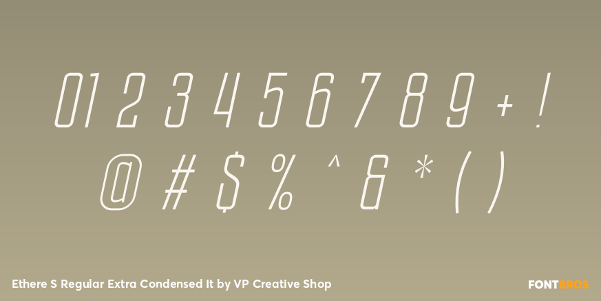 Ethere S Regular Extra Condensed It Font Poster #1