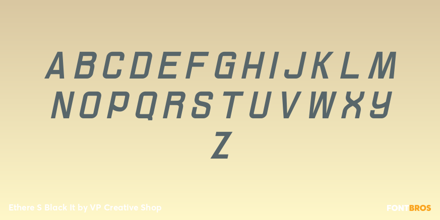 Ethere S Black It Font Poster #2