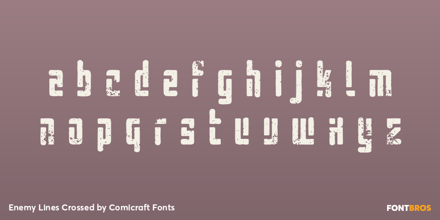 Enemy Lines Crossed Font Poster #3