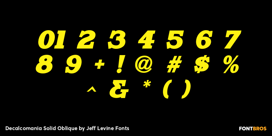 Decalcomania Solid Oblique Font Poster #4