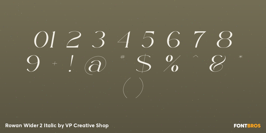 Rowan Wider 2 Italic Font Poster #4