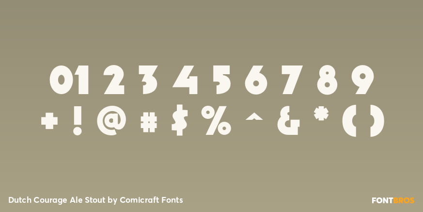 Dutch Courage Ale Stout Font Poster #4