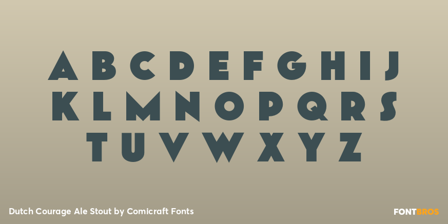 Dutch Courage Ale Stout Font Poster #1