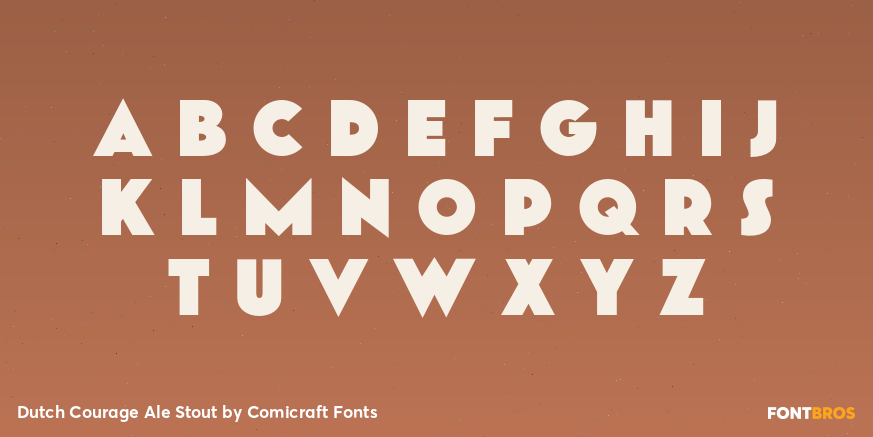 Dutch Courage Ale Stout Font Poster #1
