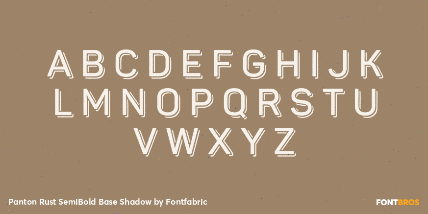 Panton Rust SemiBold Base Shadow Font Poster #2