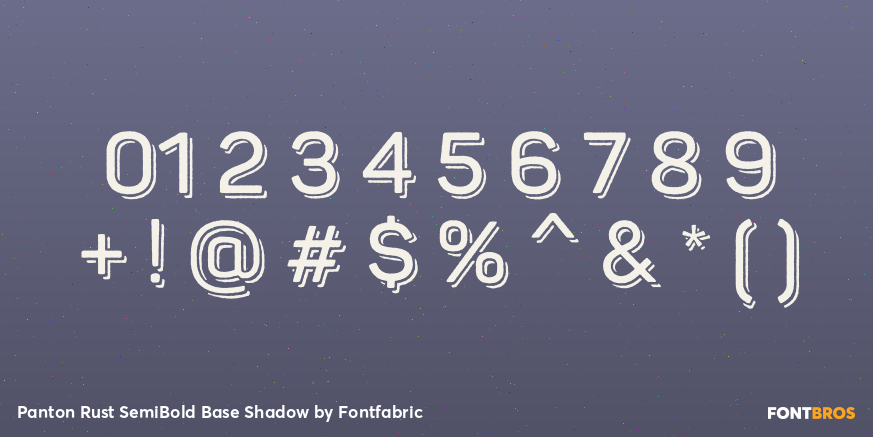 Panton Rust SemiBold Base Shadow Font Poster #4