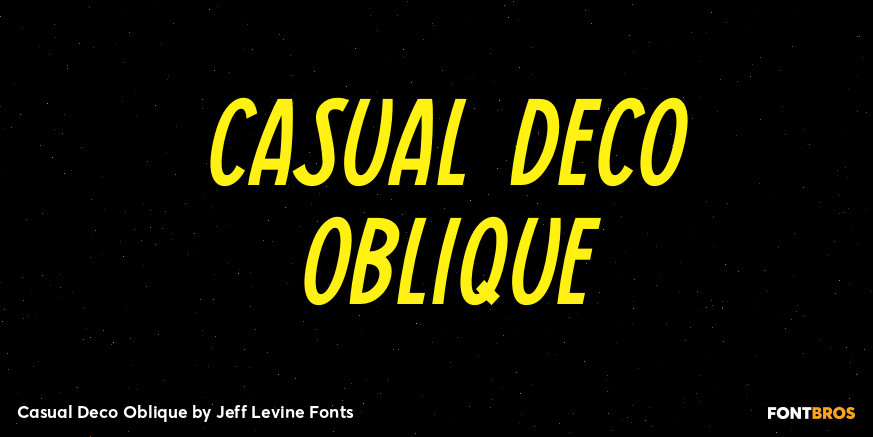 Casual Deco Oblique Font Poster #1