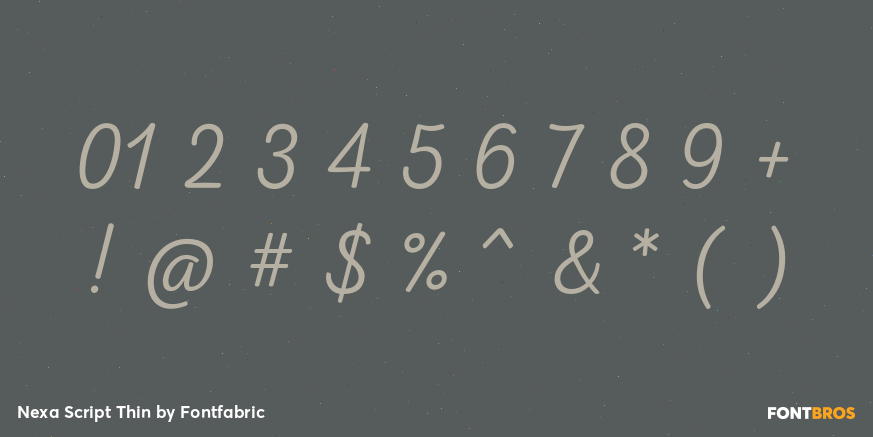 Nexa Script Thin Font Poster #1