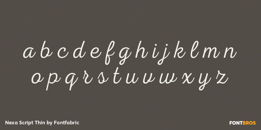 Nexa Script Thin Font Poster #1