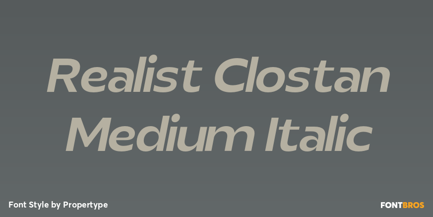 Realist Clostan Medium Italic Poster